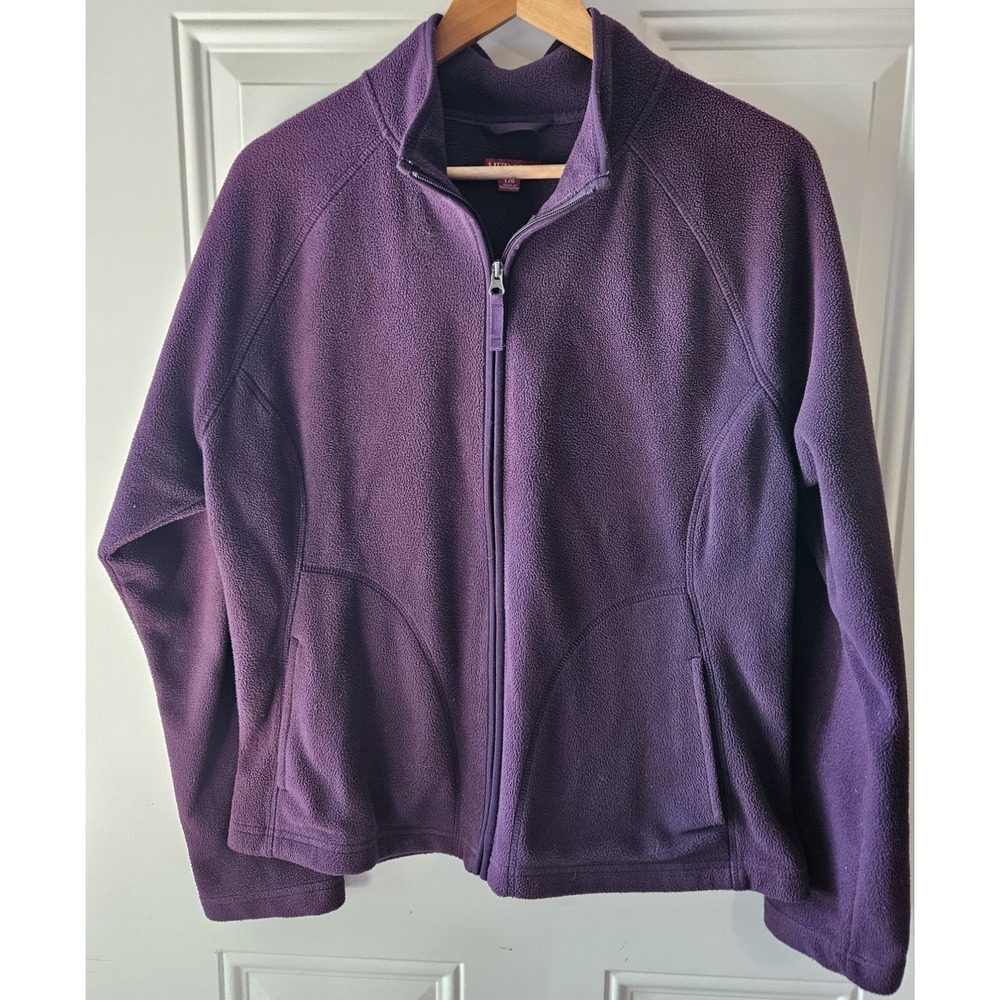 Merona Women's Purple Full Zip Fleece Jacket Size Large